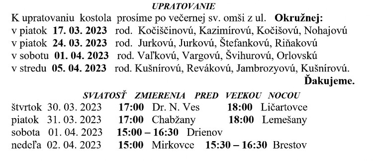 Informacie RK Drienov
