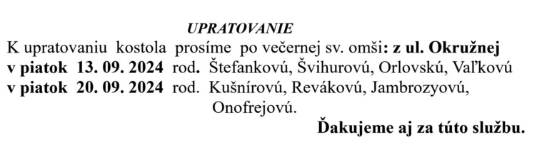 Farsky list RK Drienov