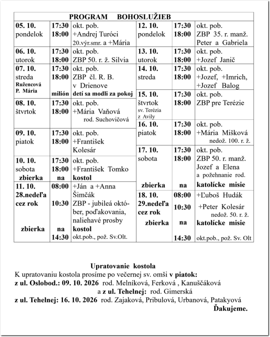 Farsky list RK Drienov