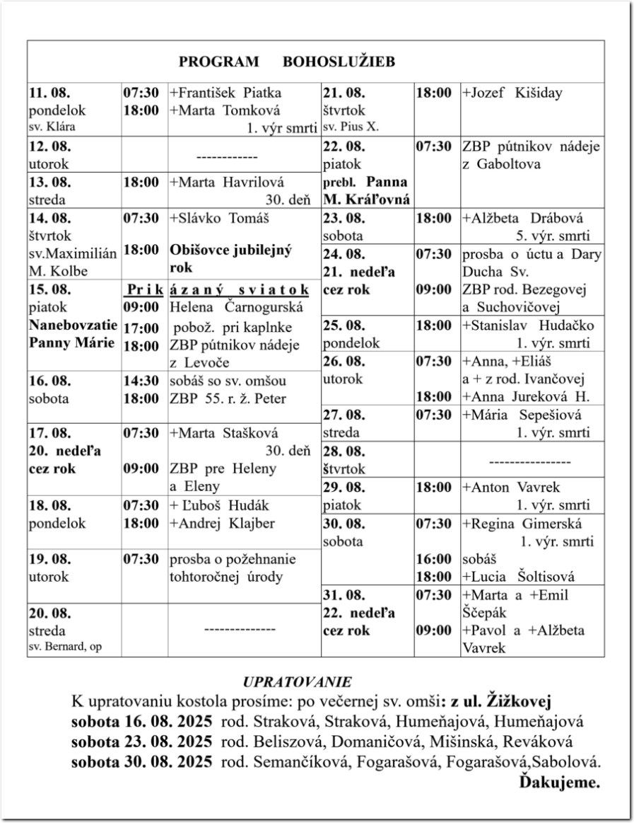 Farsky list RK Drienov