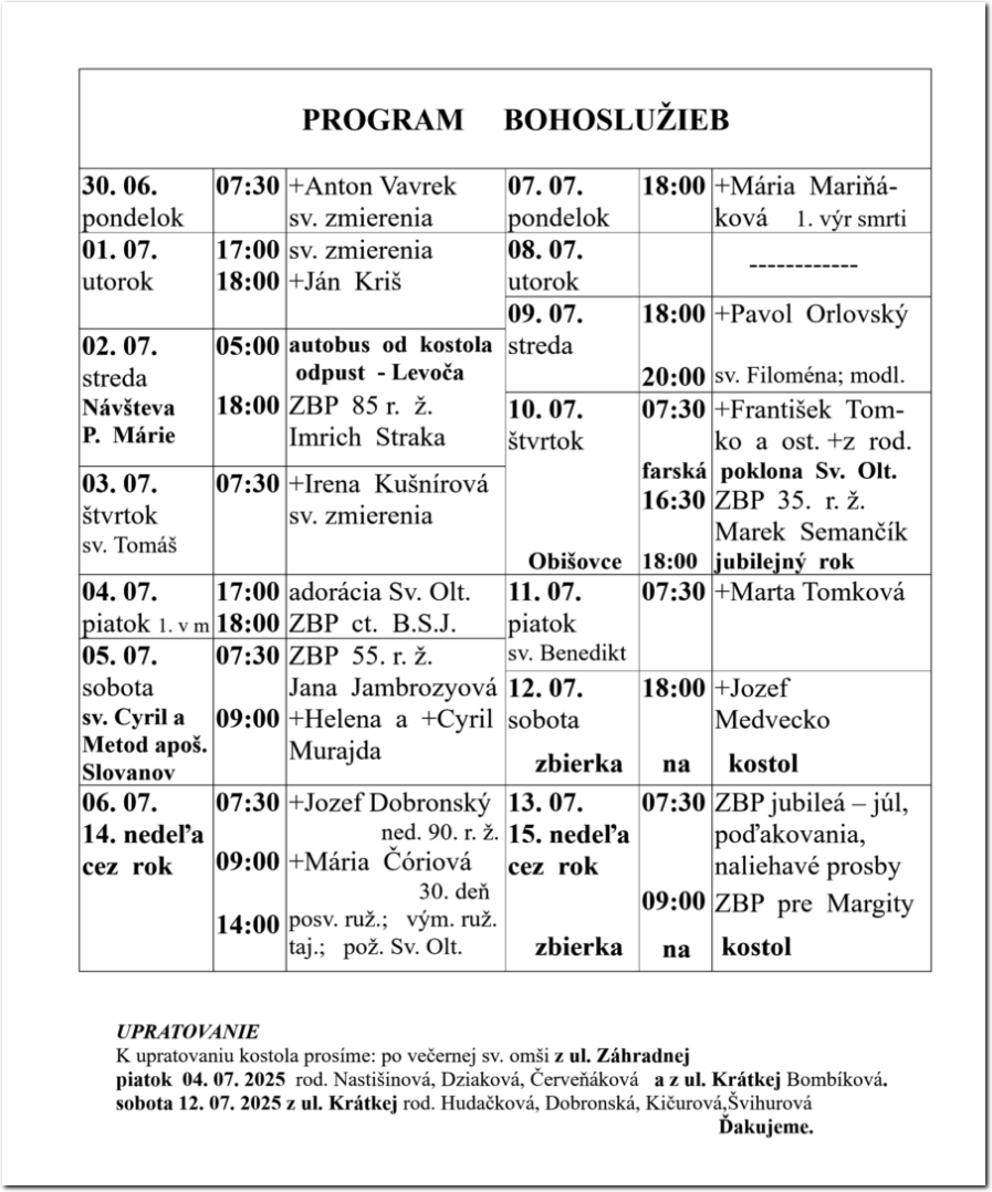 Farsky list RK Drienov