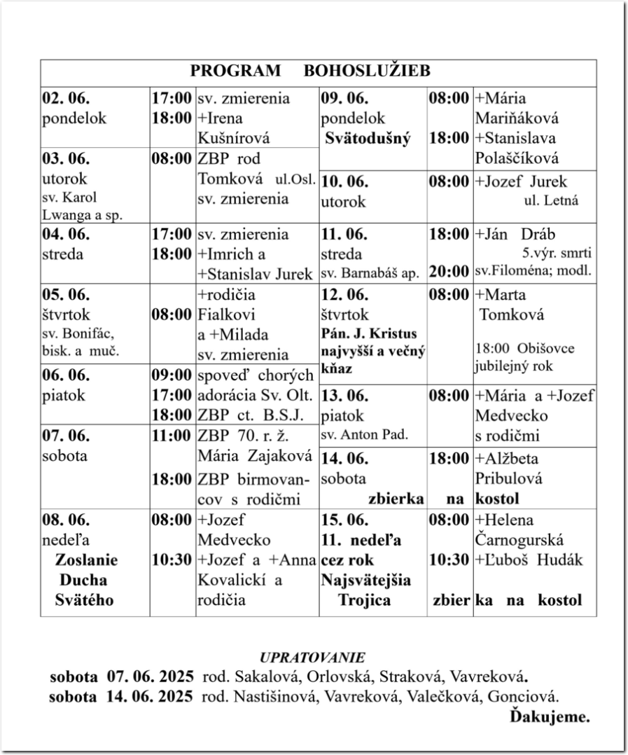 Farsky list RK Drienov