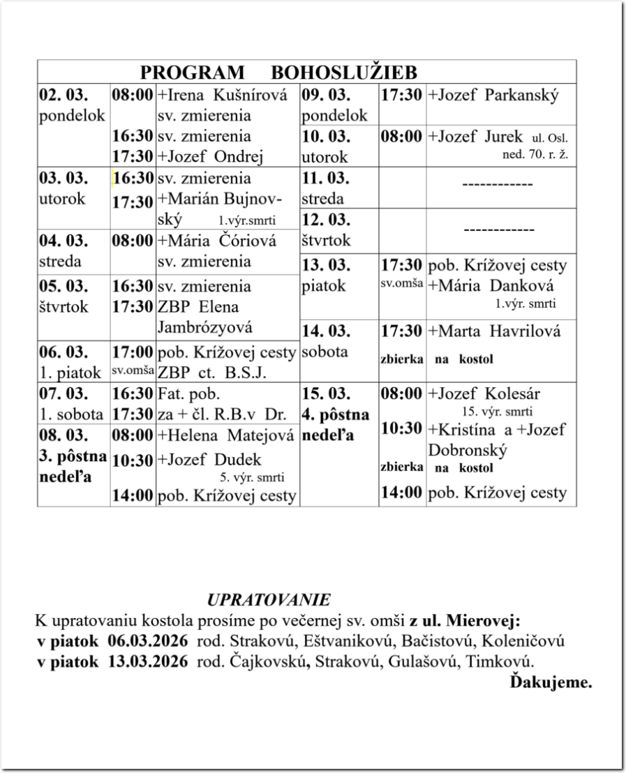 Farsky list RK Drienov